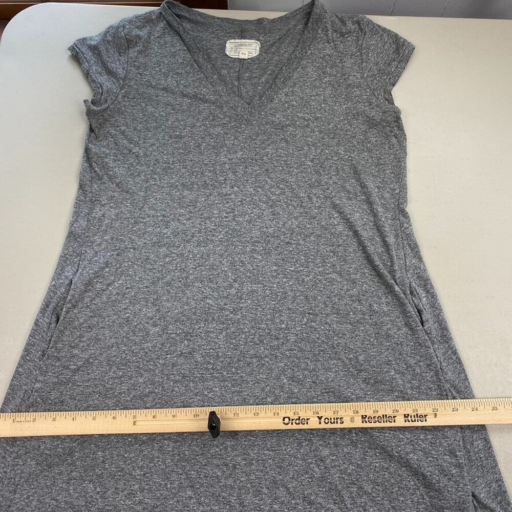 Current Elliott V Neck Trapeze Dress 2 Medium Large Heather Gray Pockets T Shirt - Picture 9 of 14